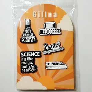 Gillna set of 5 science pins
